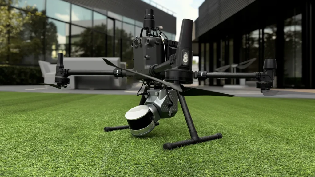 Scanner LiDAR FJD Trion S2 monté sous un drone