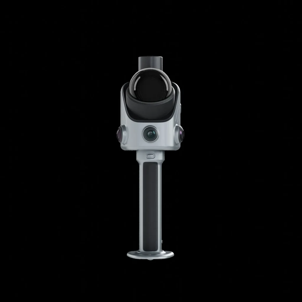 Scanner FJD Trion X1 vu de face avec LiDAR, caméras 360° et écran intégré