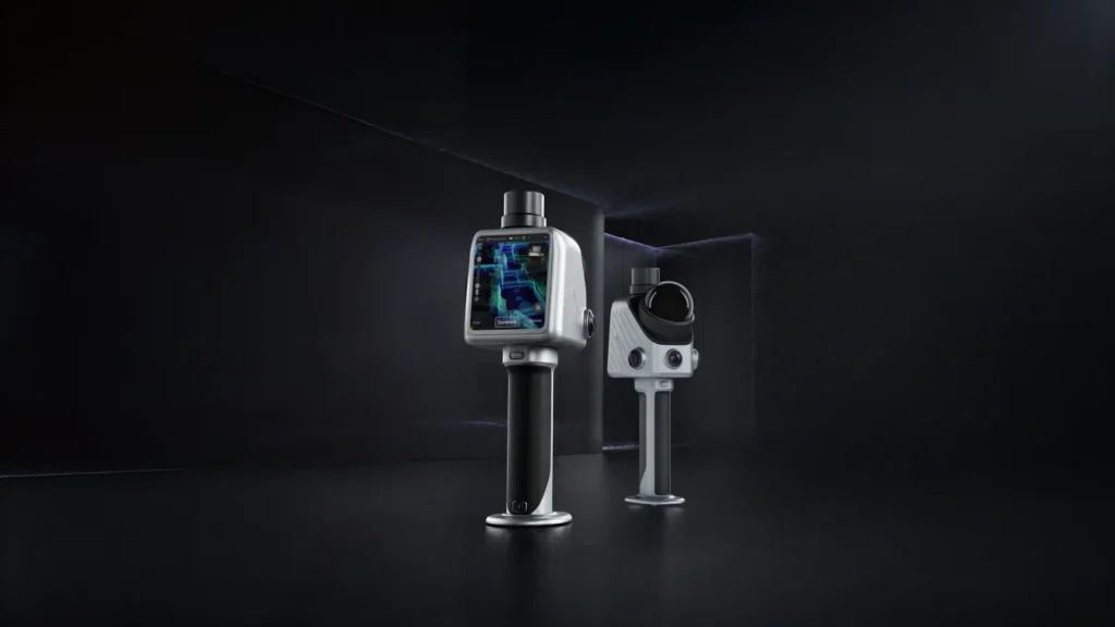 Scanner LiDAR portable FJD Trion X1 posé sur son socle